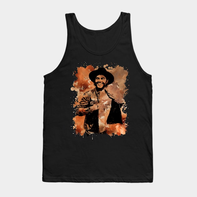 Niko Moon  - Brown Watercolor Splash Tank Top by sgregory project